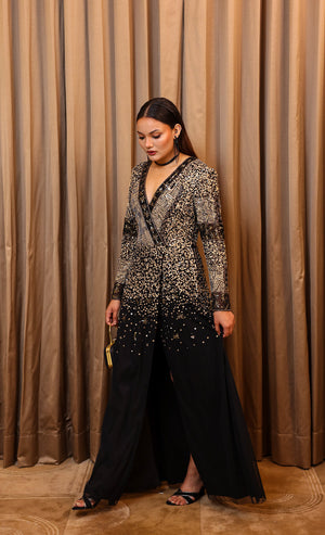 Black Gold Statement Gown