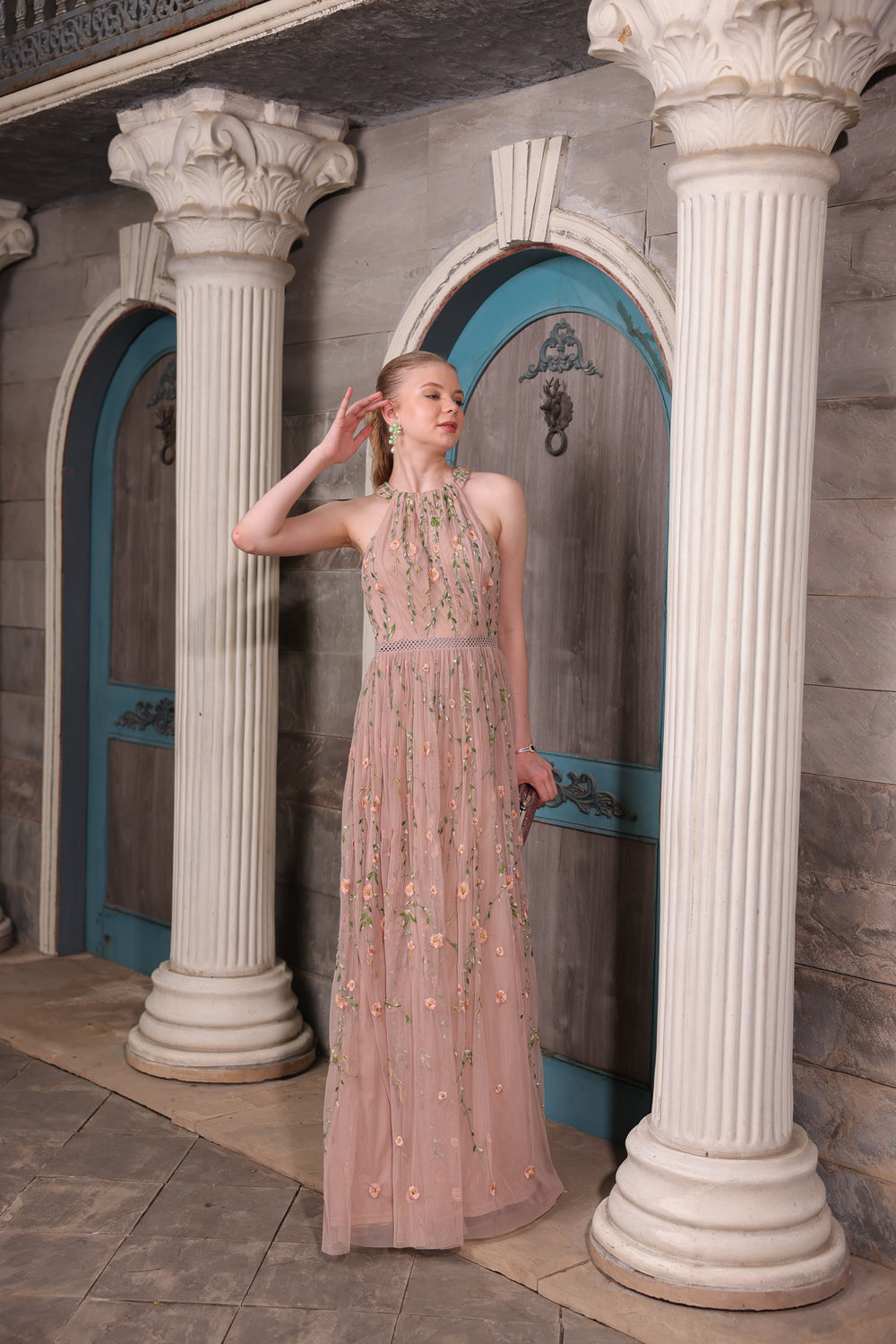 Blush Floral Gown