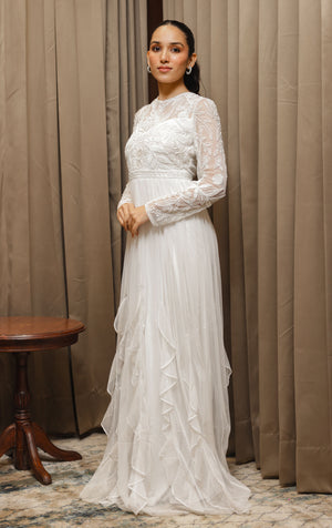 White Embroidered Gown