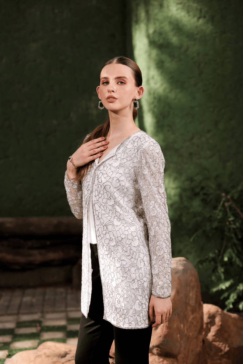 Edition Two black slim fit women’s trousers – front view, premium designer bottom wear