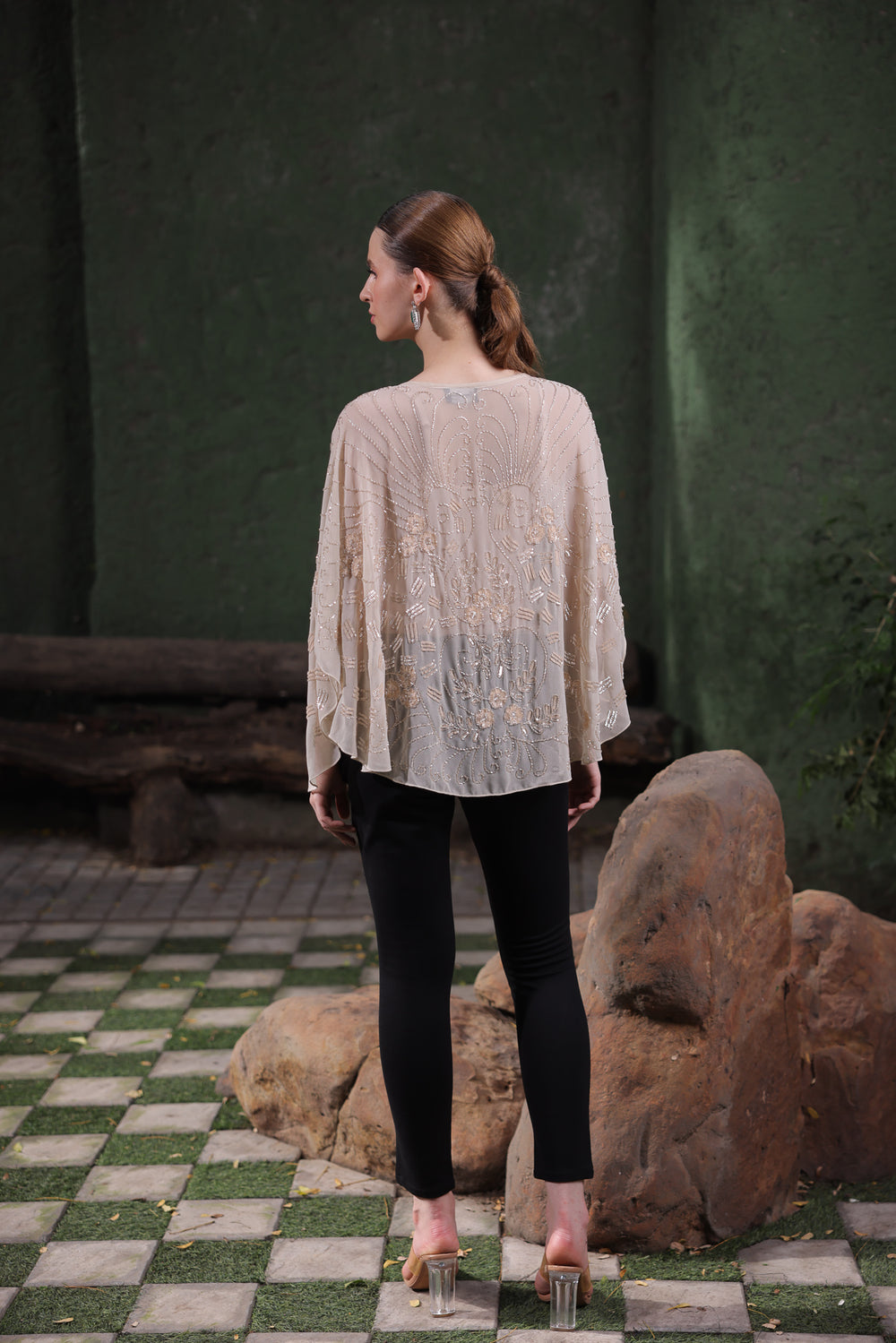 Champagne Embroidered Shrug