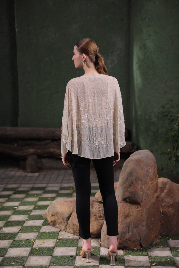 Champagne Embroidered Shrug
