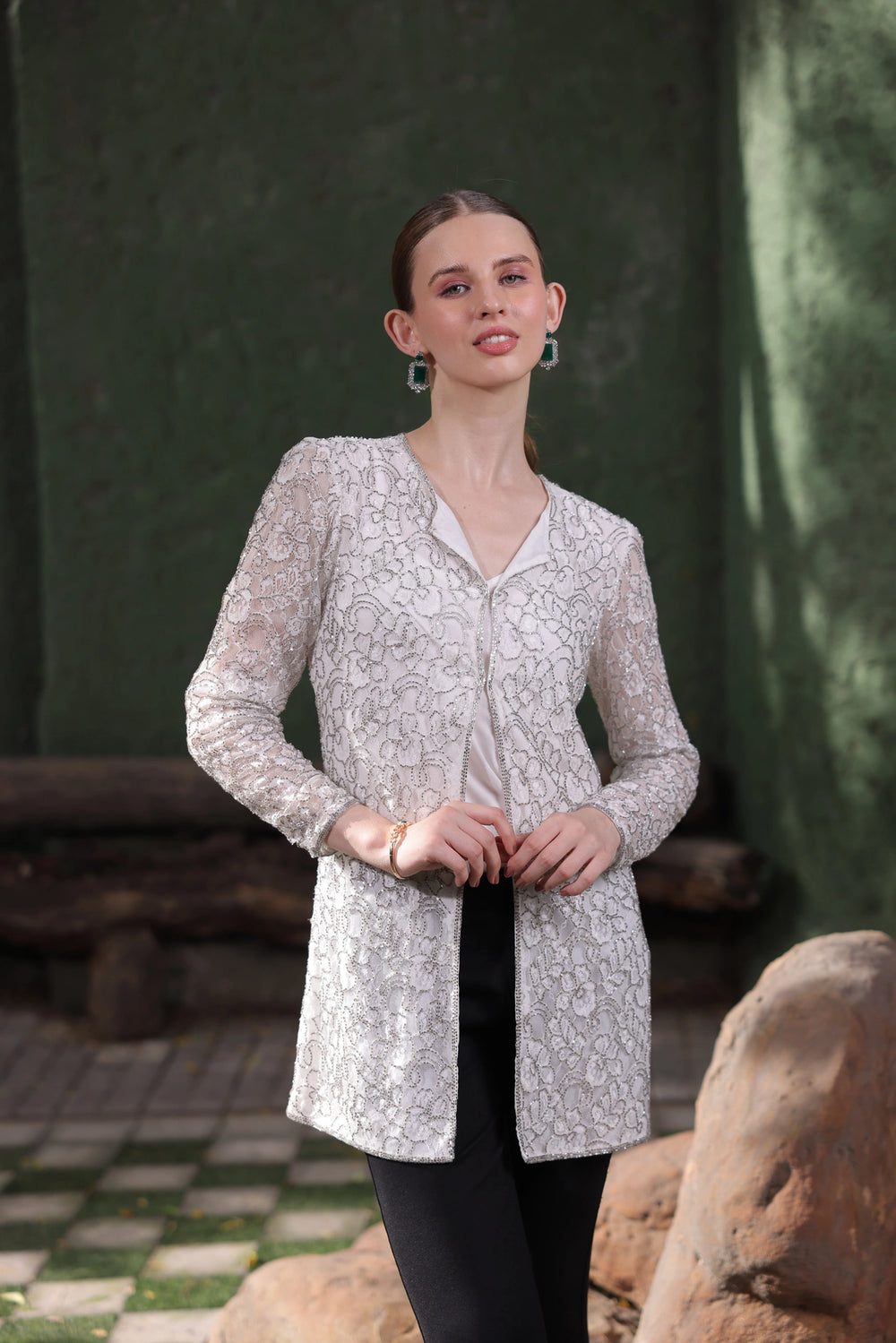 Ivory Lace Cape