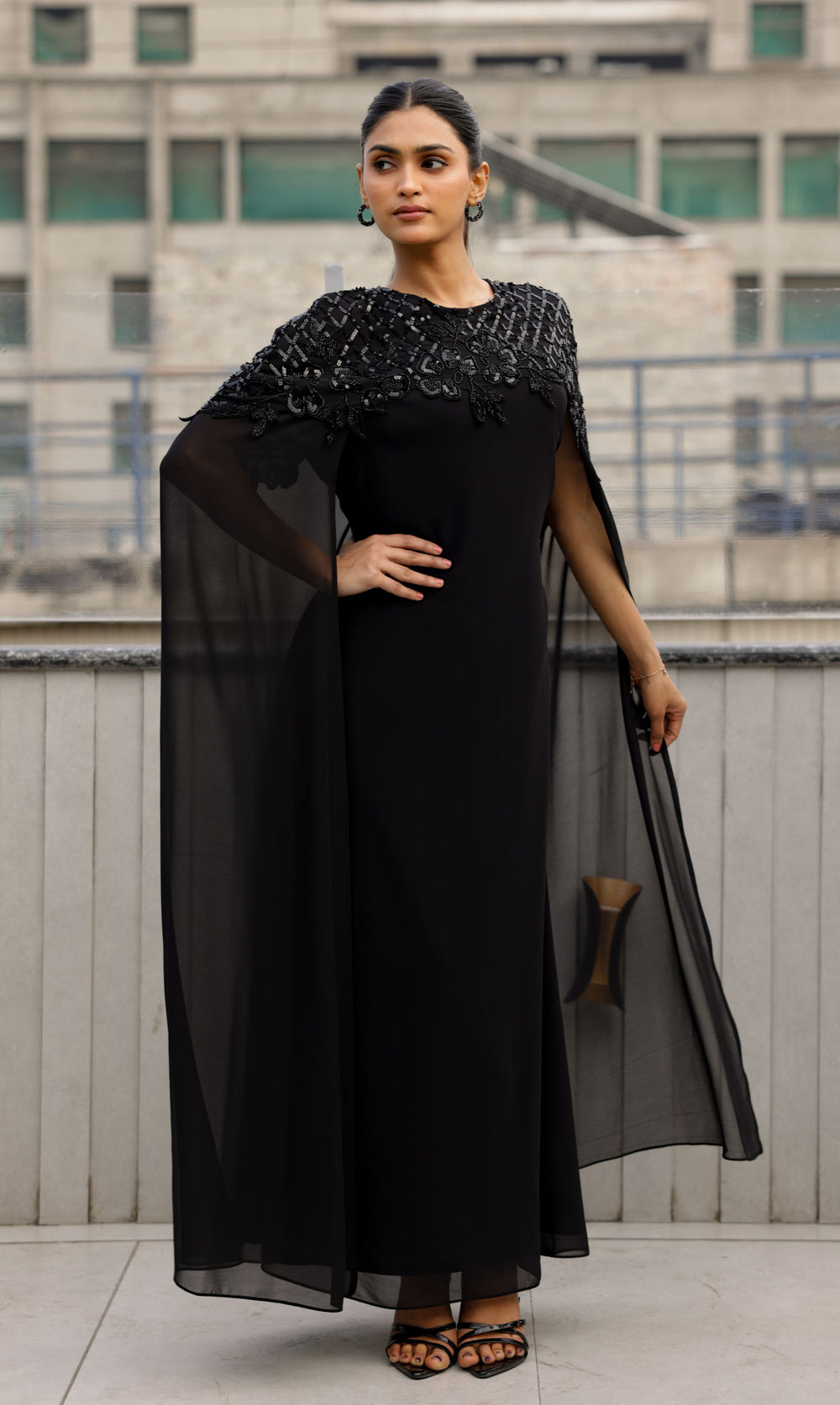 Black Cape Gown