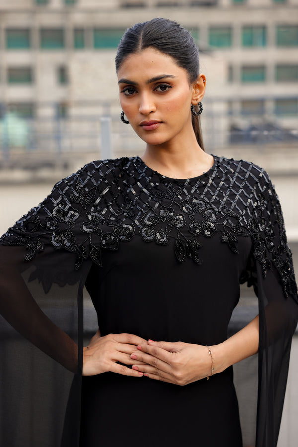 Black Cape Gown