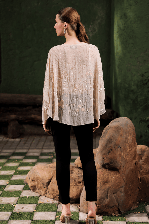 Back profile of Edition Two nude beige inner vest – women’s premium layering essentials India