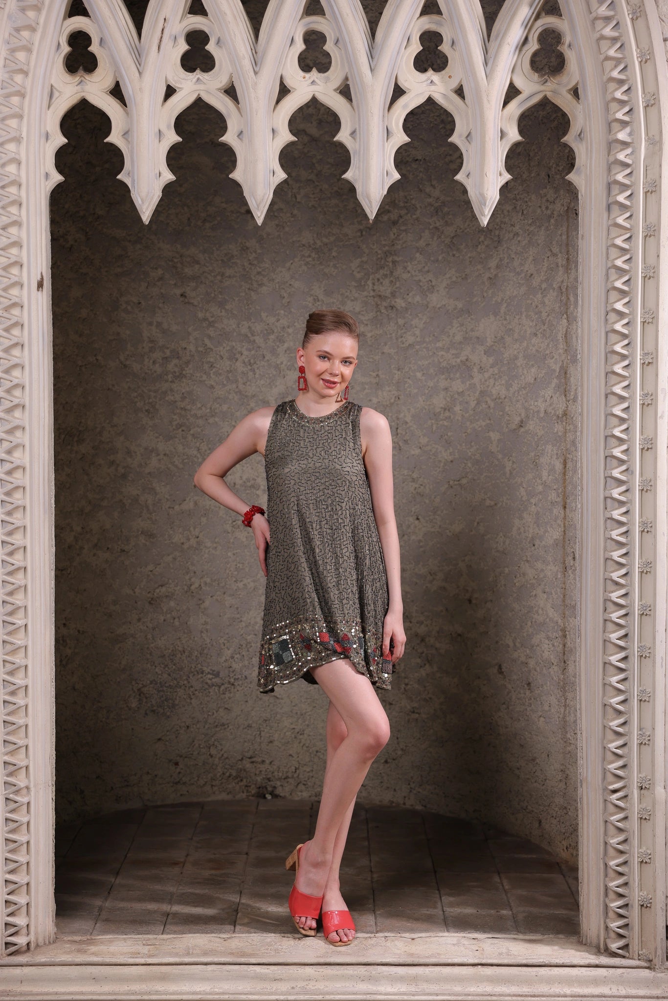 sequin embellished shift dress Black Wallis Occasion Hand Embellished Sequin Mesh Shift Dress