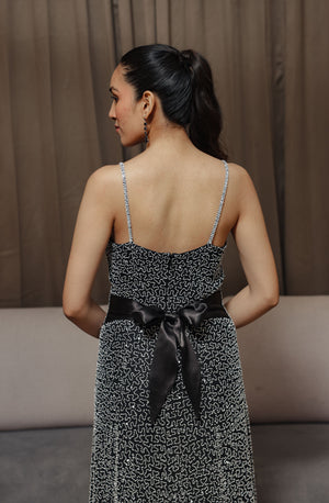 Black Bow Midi Dress
