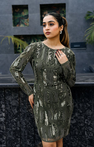 Olive Embellished Mini