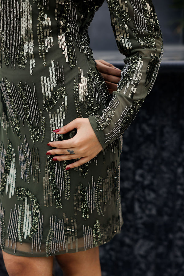 Olive Embellished Mini