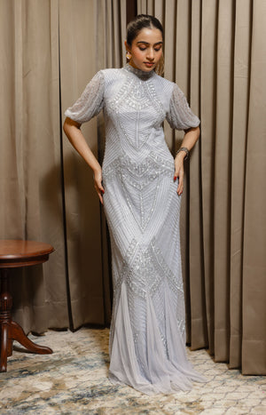 Ice Blue Structured gown