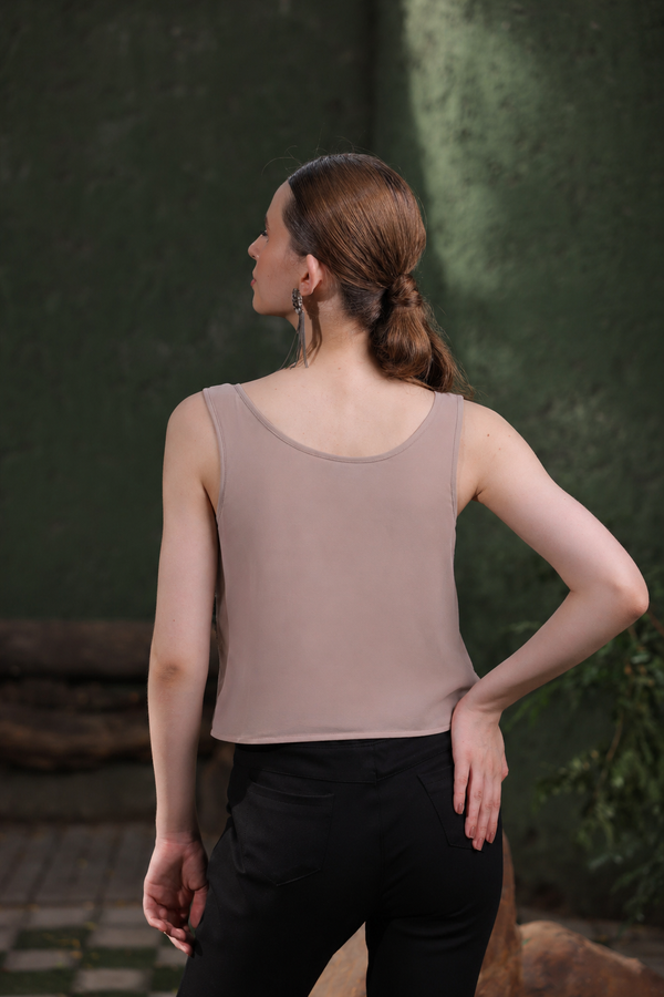 Champagne Sequin Top