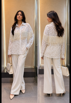 The Pearl Fringe Lace Shirt